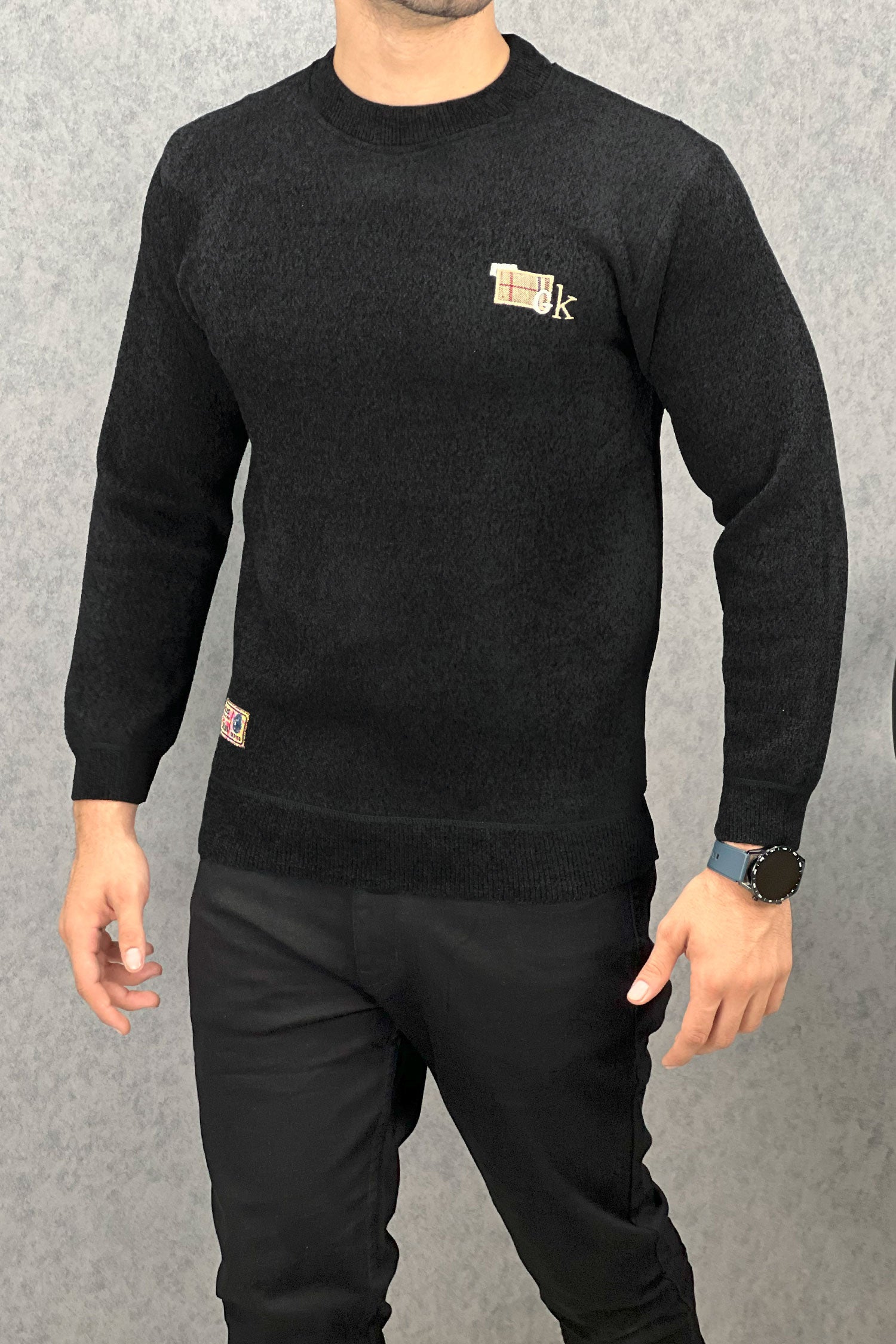 Relaxed Style Round Neck Imported Men's Sweatshirt