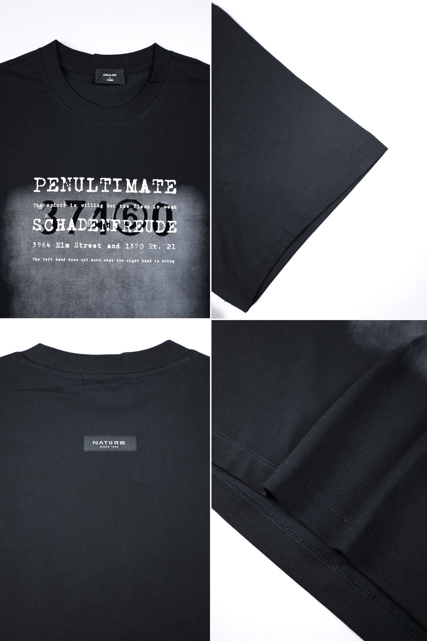 Oslor Motivational Quote Crew Neck Tee