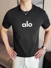 Alo 'The Icon' Geometric Graphic Crew Neck Tee