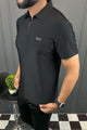 Turbo Holiday Outfit Stitchless Zip Style Men's Polo Shirt In Black