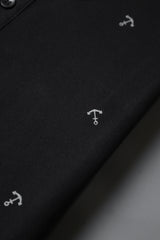 Turbo Perfect Conversational Printed Men's Polo Shirt In Black
