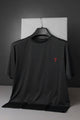 Turbo Font Typography Breathable Dry-Fit Tee In Black
