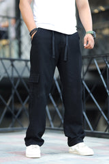 Denim Men's Relaxed Fit Straight Leg Baggy Jeans In Black