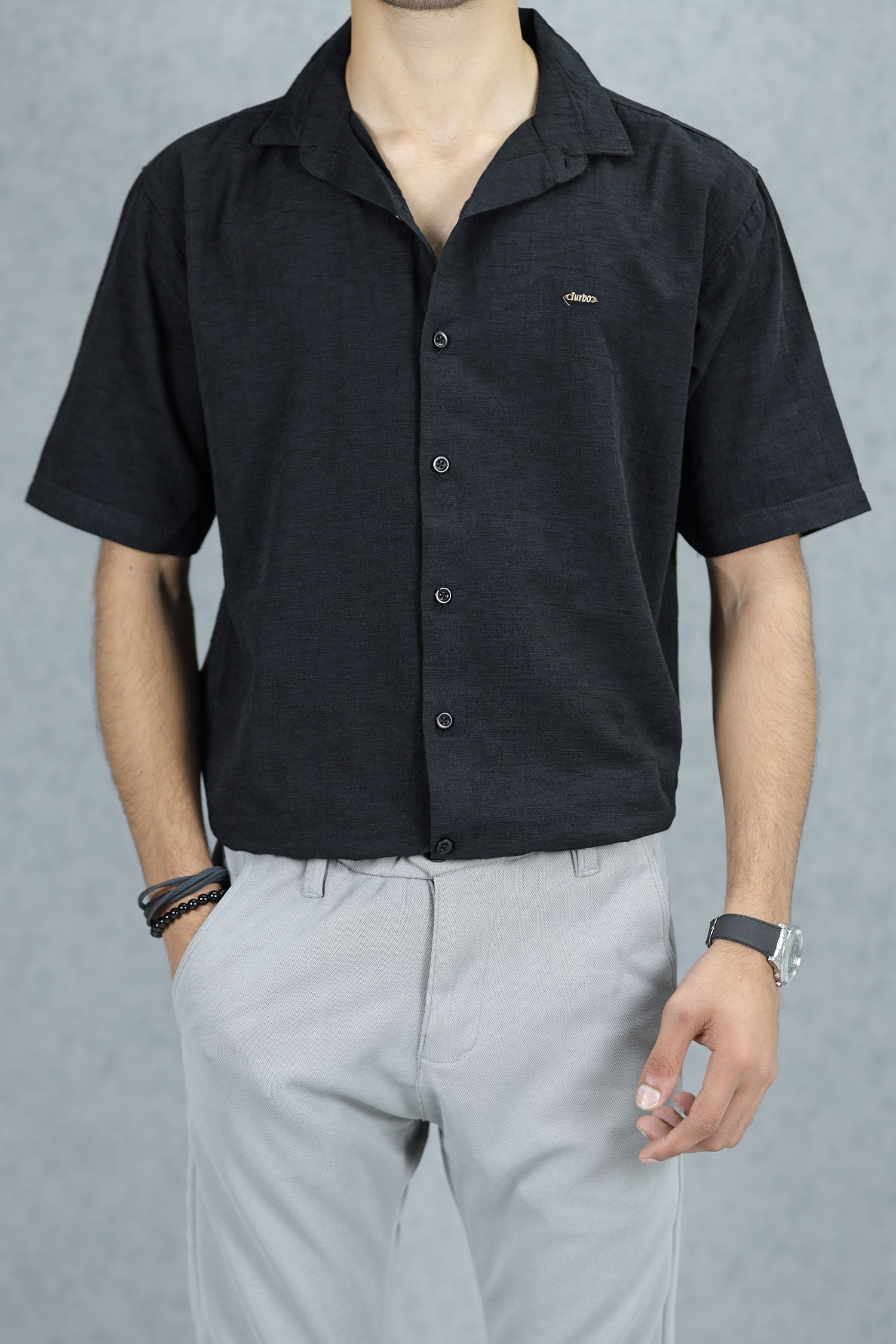 Turbo Textured Relaxed Fit Casual Shirt