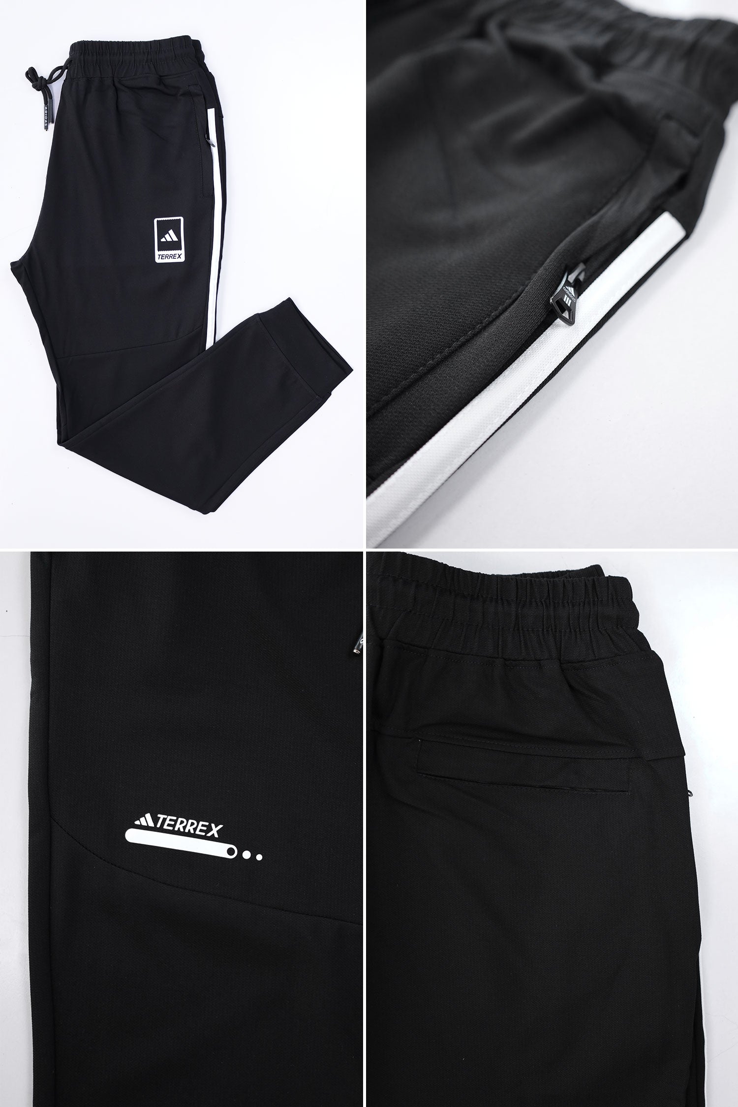 Adds Terrx Side Striped Sportswear Trouser In Black