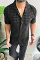 Turbo Premium Lightweight Half Sleeve Casual Shirt In Black