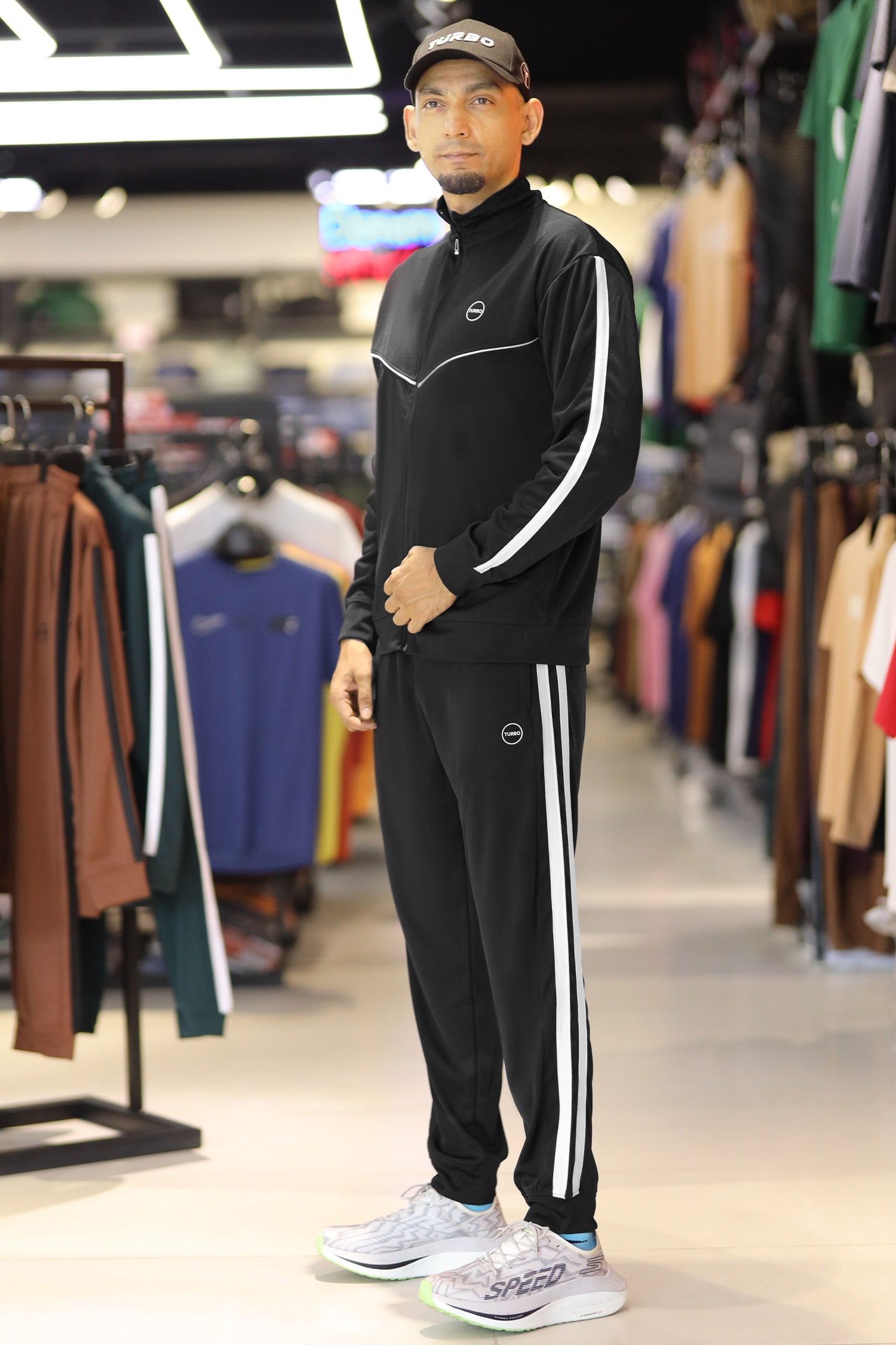 Turbo Athletic Runner Panelled Zipper Tracksuit