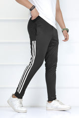 Adds Premium Tri-Line Quick-Dry Slim-Fit Trouser In Black