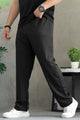 Turbo Street Comfort  Loosse Botton Trouser In Black