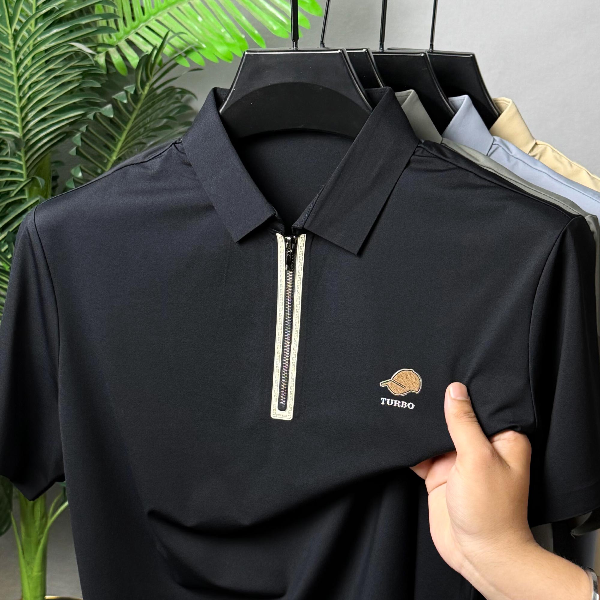 Turbo Embroidered Emblem Polo T-Shirt
