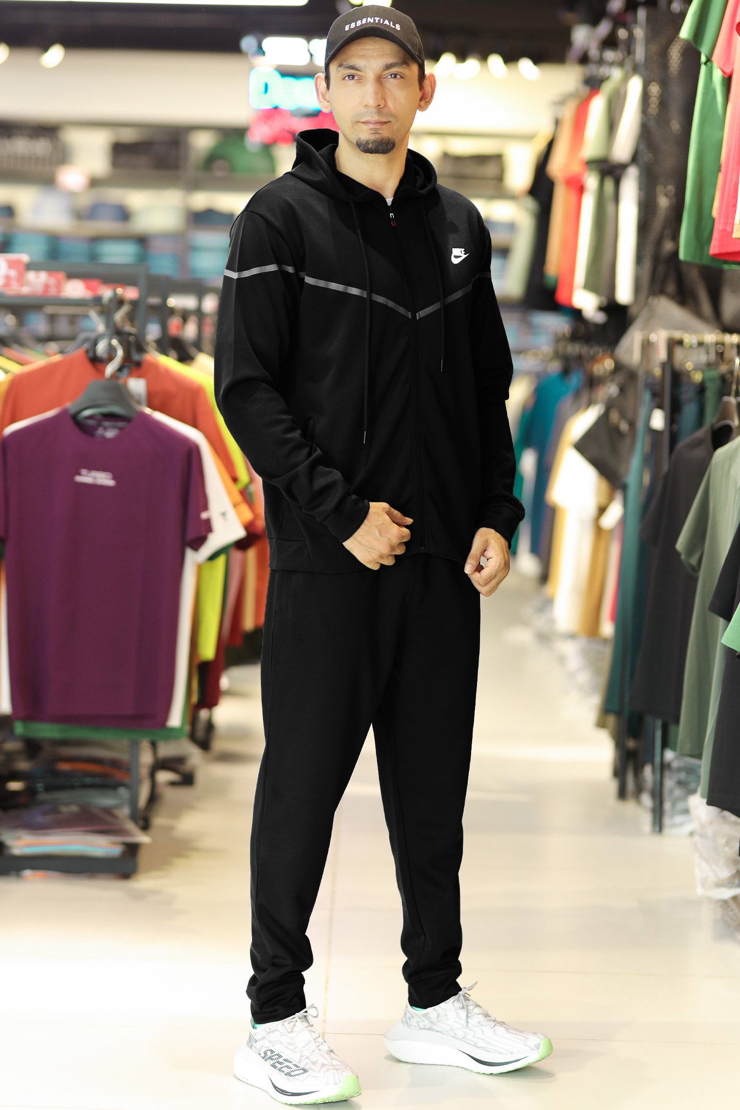 Nke Tech Fleece Mock Neck Hoodie Zipper Tracksuit