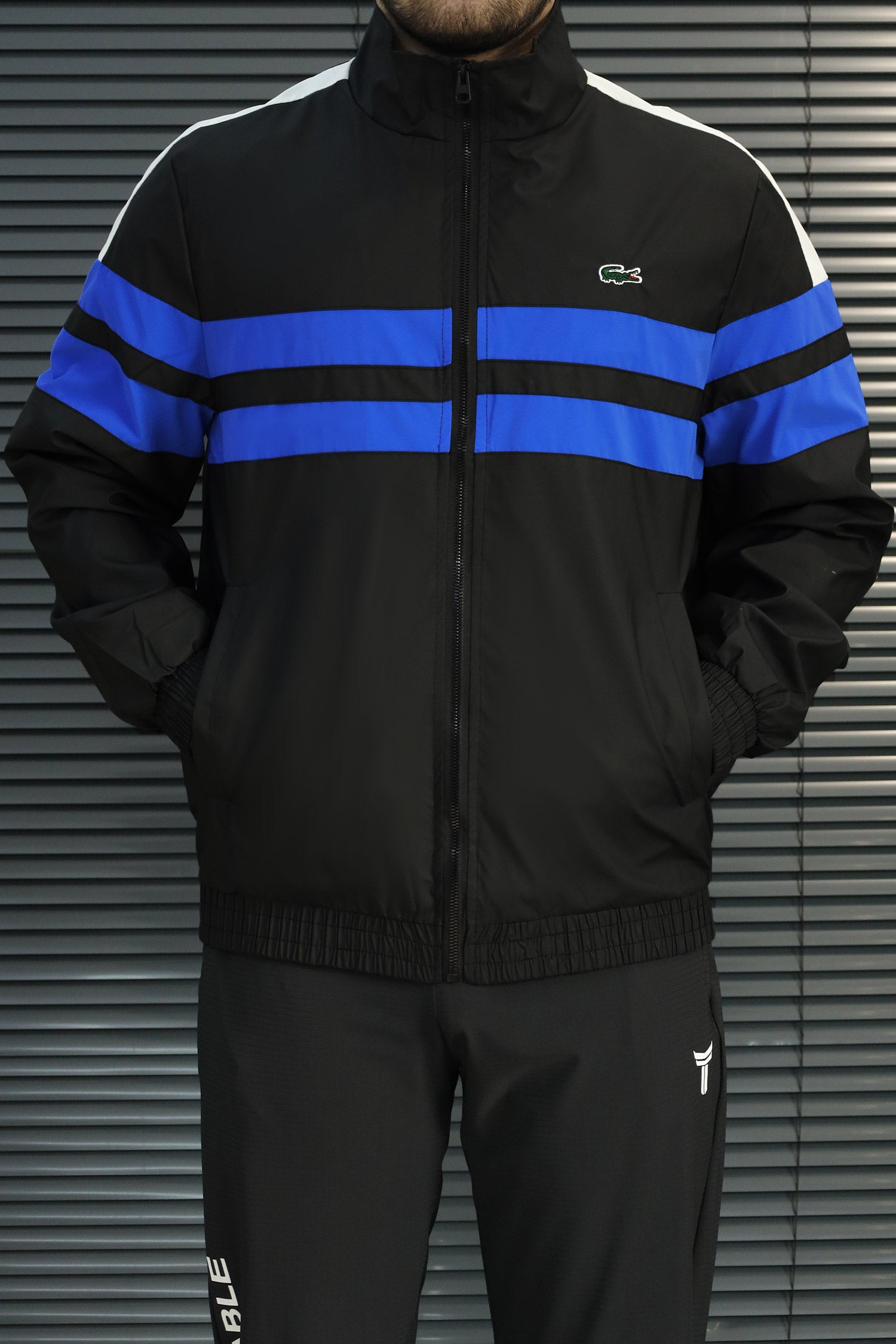 Lcste Athleisure Windbreaker Imp Men Sports Jacket In Black