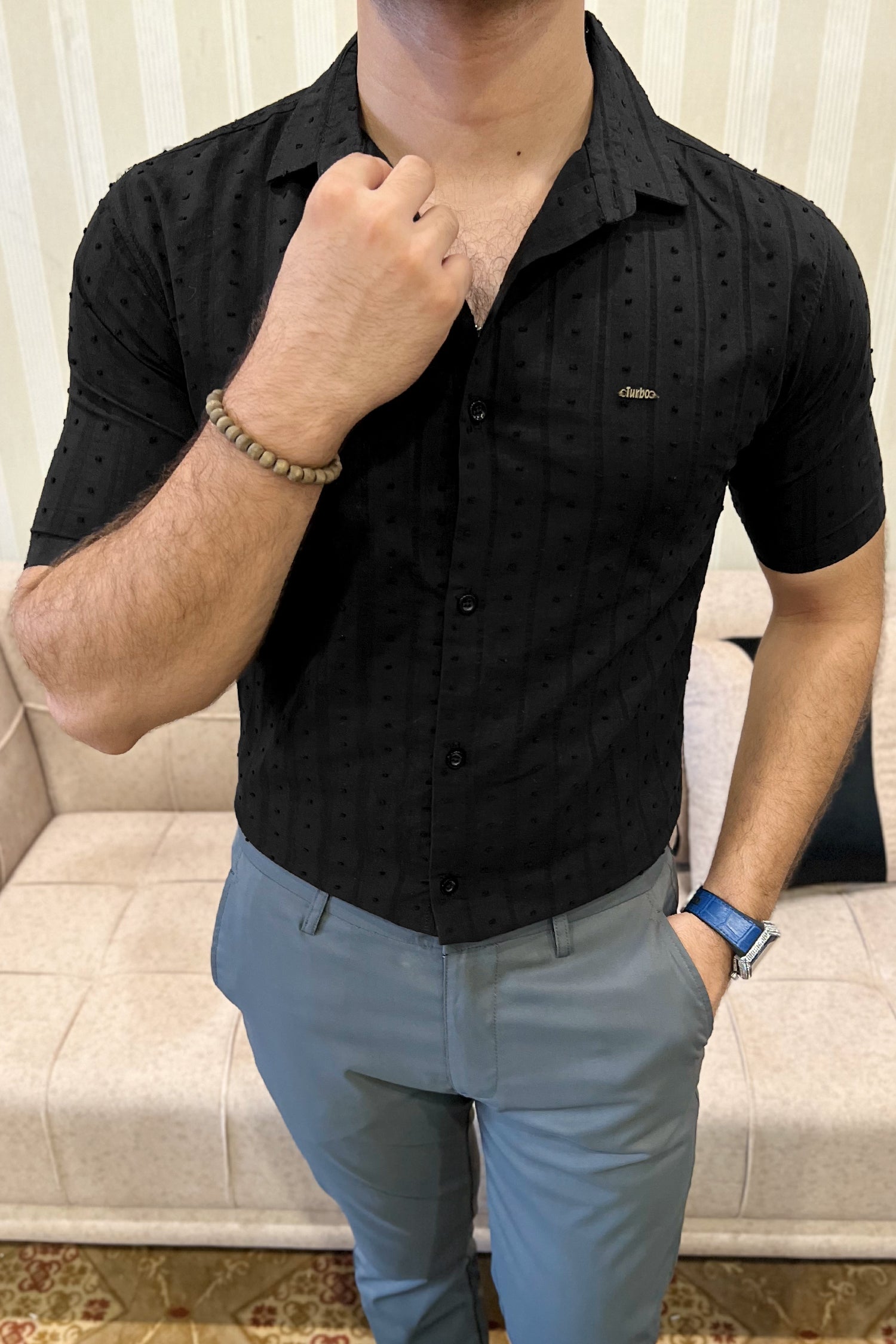 Turbo Puff Clasic Thread Casual Shirt