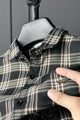 Turbo Tattersall Checkered Long Sleeve Cotton Casual Shirt