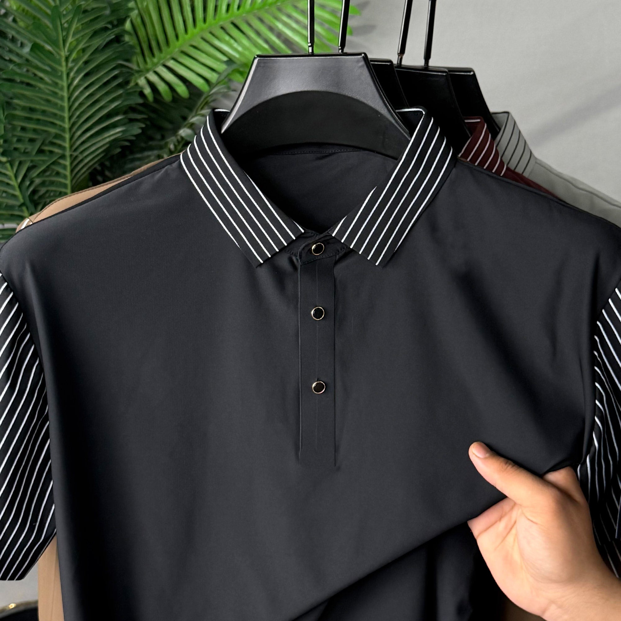 Turbo  Striped Collared Men's Polo T-Shirt