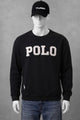 Polo Pony Basic Round Neck Men's Sweatshirt In Black