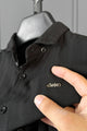 Turbo Billy Textured Knit Long Sleeve Cotton Casual Shirt