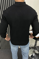 Rph Lren Polo Half Zip Style Imported Men's Sweatshirt In Black