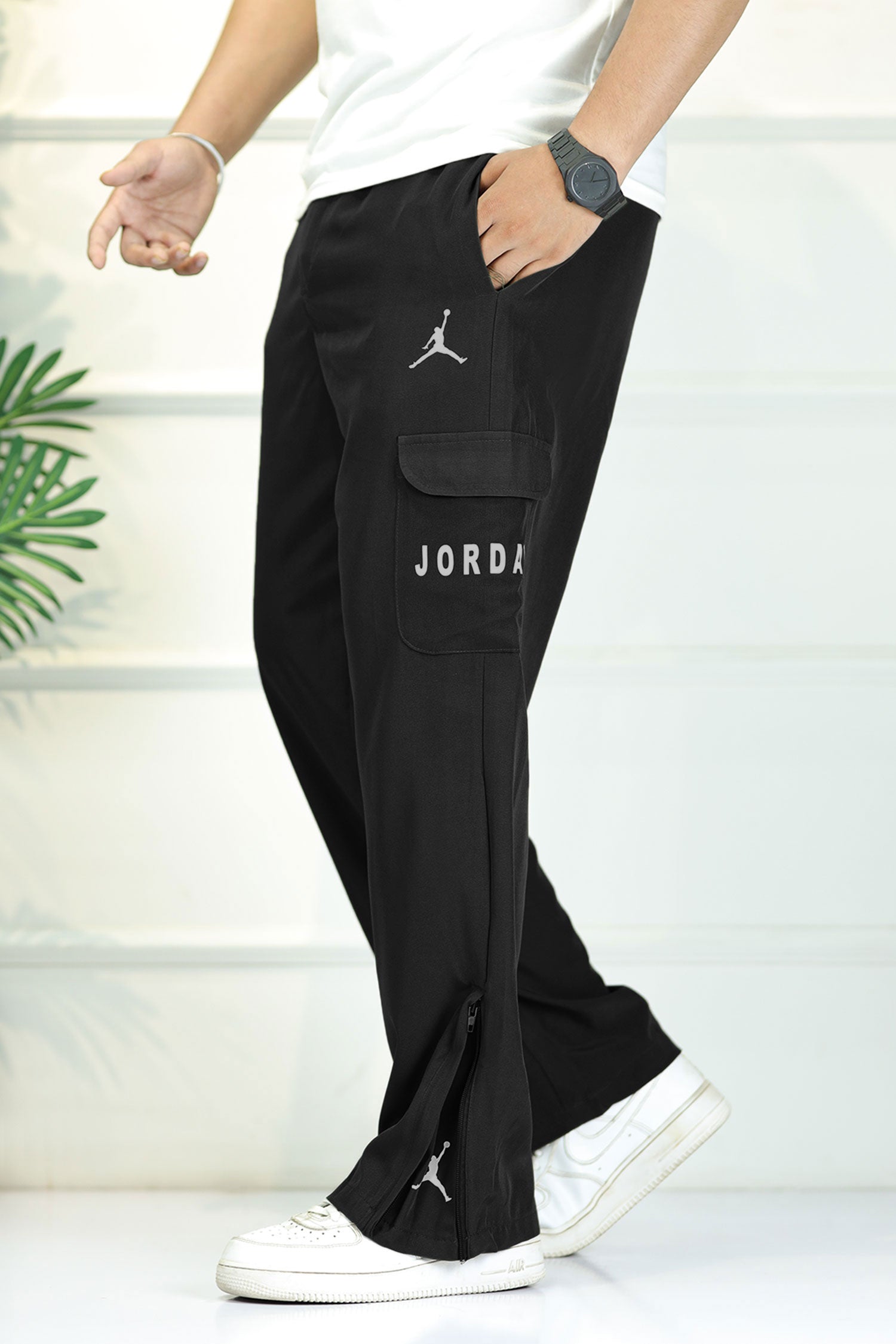 Jrdn 'Flare-Zip' Tactical Cargo-Style Micron Sportswear Trouser