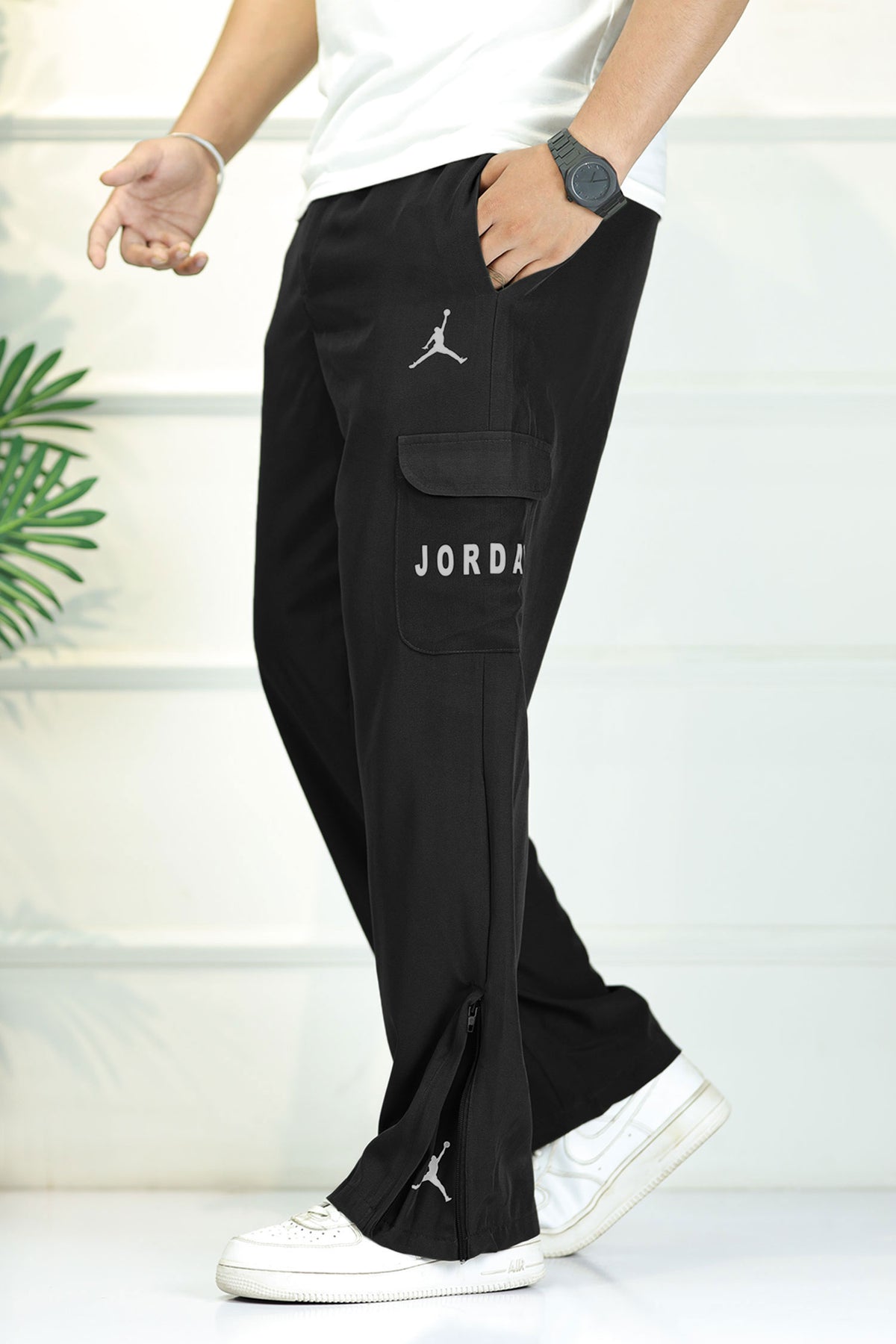 Jrdn 'Flare-Zip' Tactical Cargo-Style Micron Sportswear Trouser