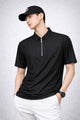 Turbo Needle Concept Imp Silk Polo T-Shirt In Black