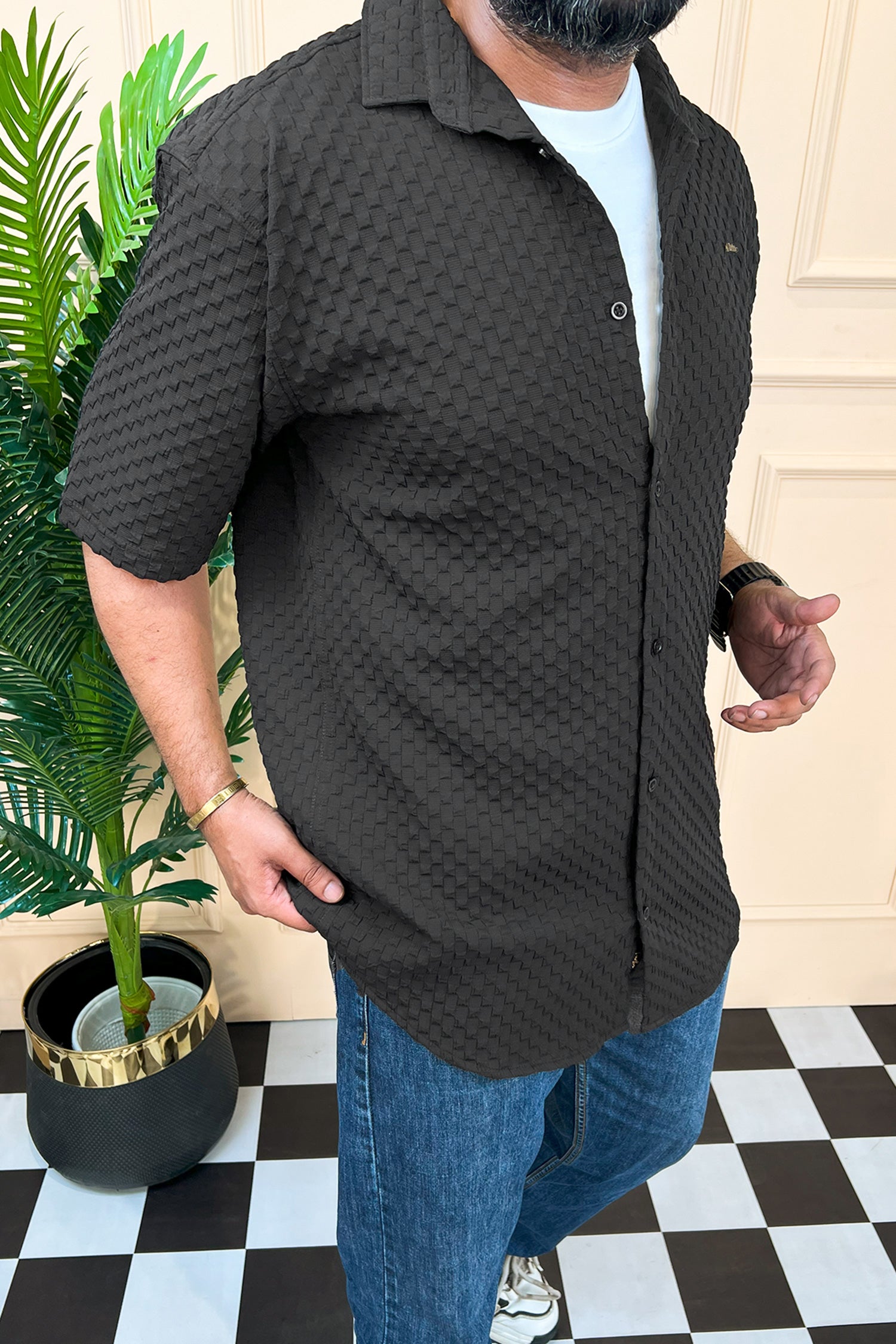 Turbo Popcorn Cuba Waffle Casual Shirt