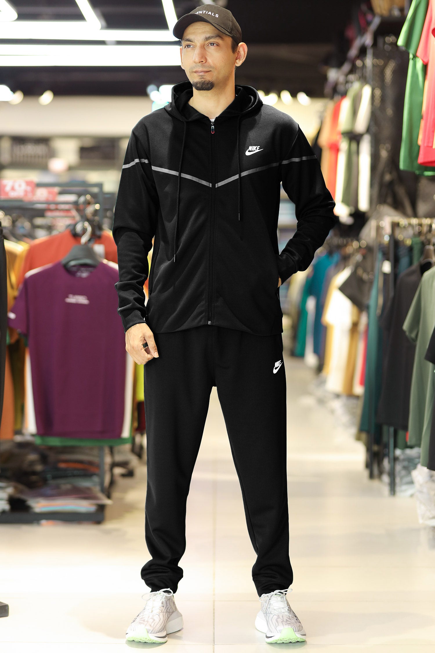 Nke Tech Fleece Mock Neck Hoodie Zipper Tracksuit