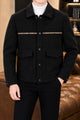 Finest High-Fashion Imported Men's Wool Jacket In Black