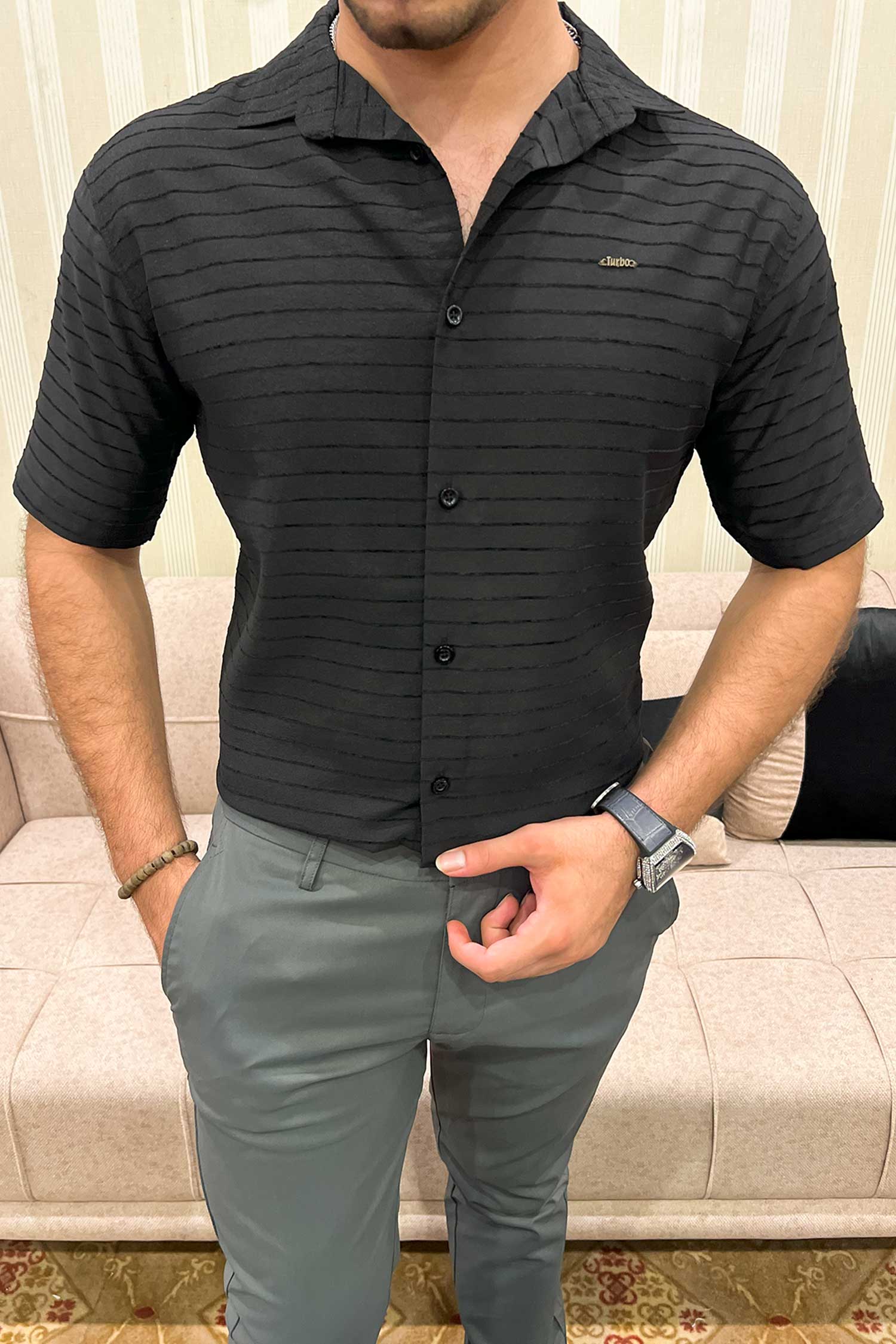 Turbo Snitch Striped Casual Shirt