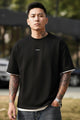 Mens Signature Logo Dropdown Shoulder T-shirt In Black