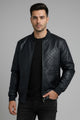 Hexagon Printing Imported Light Weight Jacket In Black