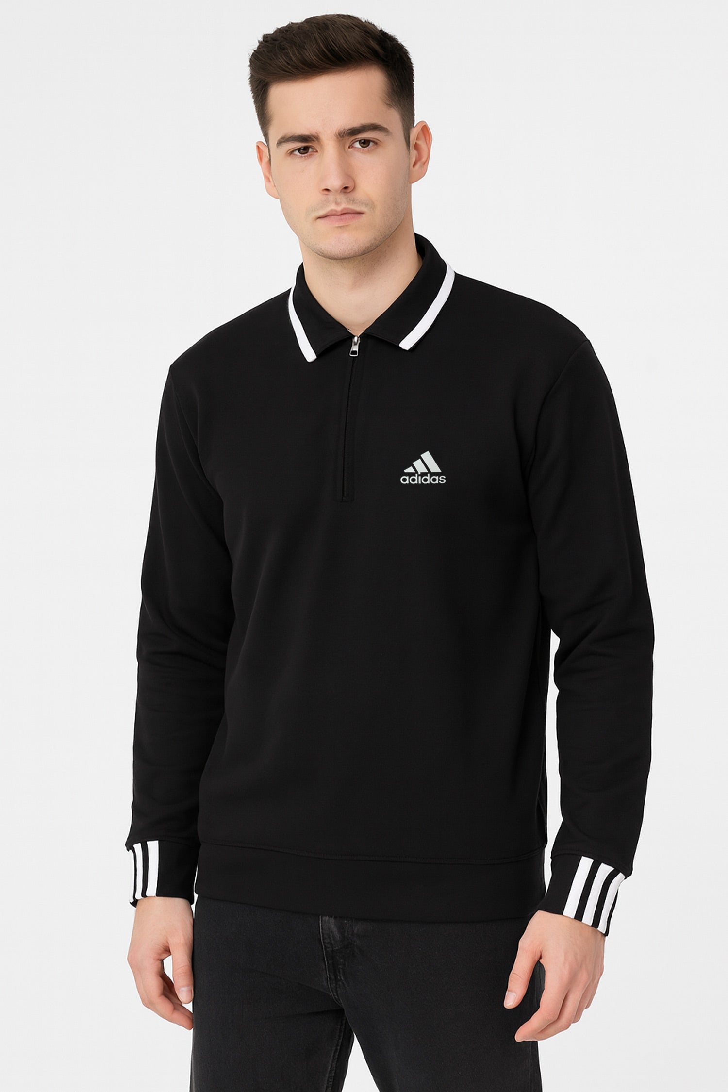Adds Arm Rib Stripes Imported Men's Sweatshirt
