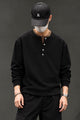 Turbo Henley Pullover Imported Round Neck Men's Sweatshirt