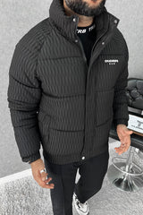 Warm Motif Pattern Padded Imported Puffer Jacket