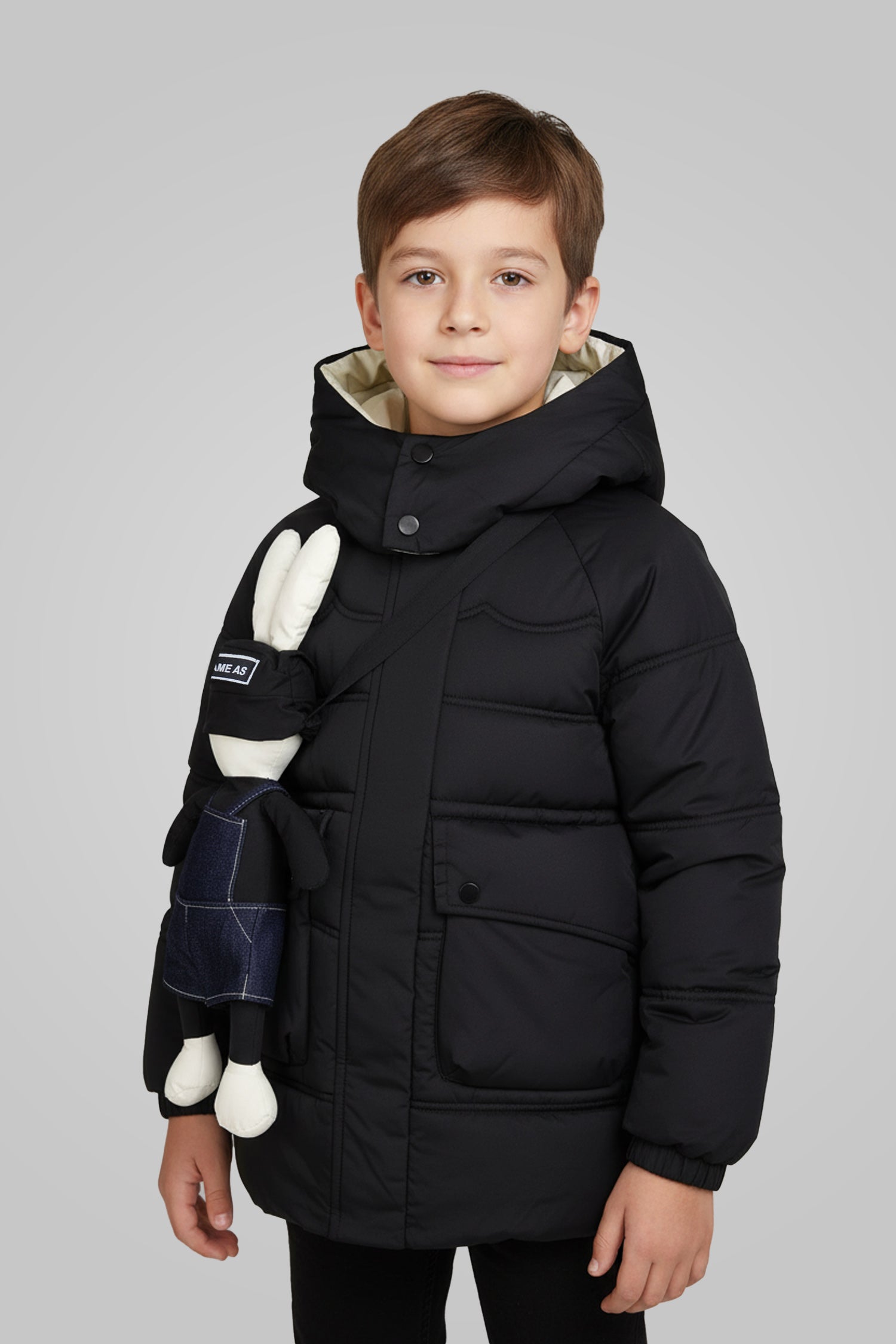 Quilted Padded Hooded Kids Puffer Jacket