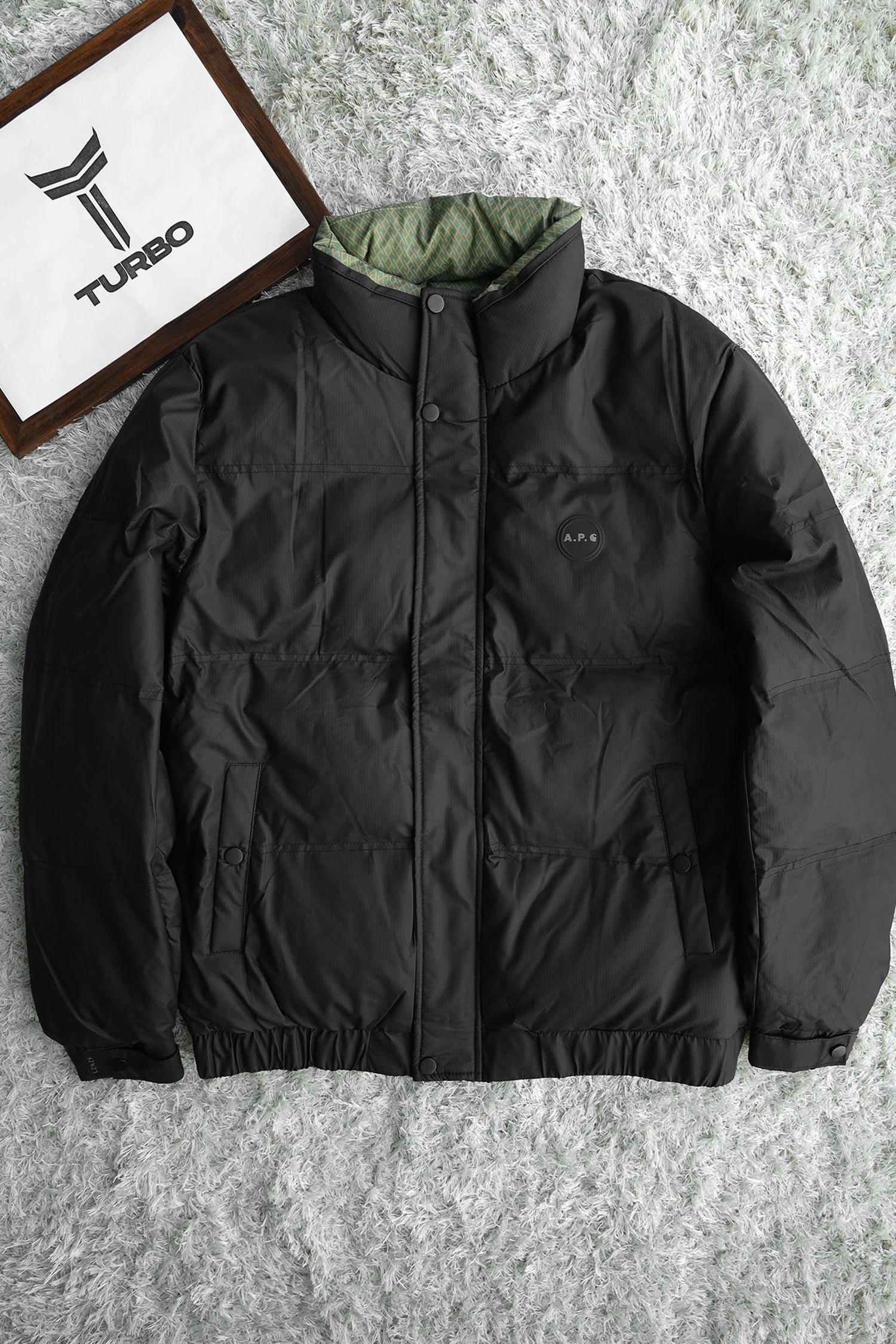 Premium Mock Neck Imported Puffer Jacket