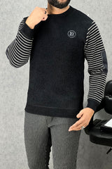 Patch Lining Arm Warm Imported Men's Sweatshirt