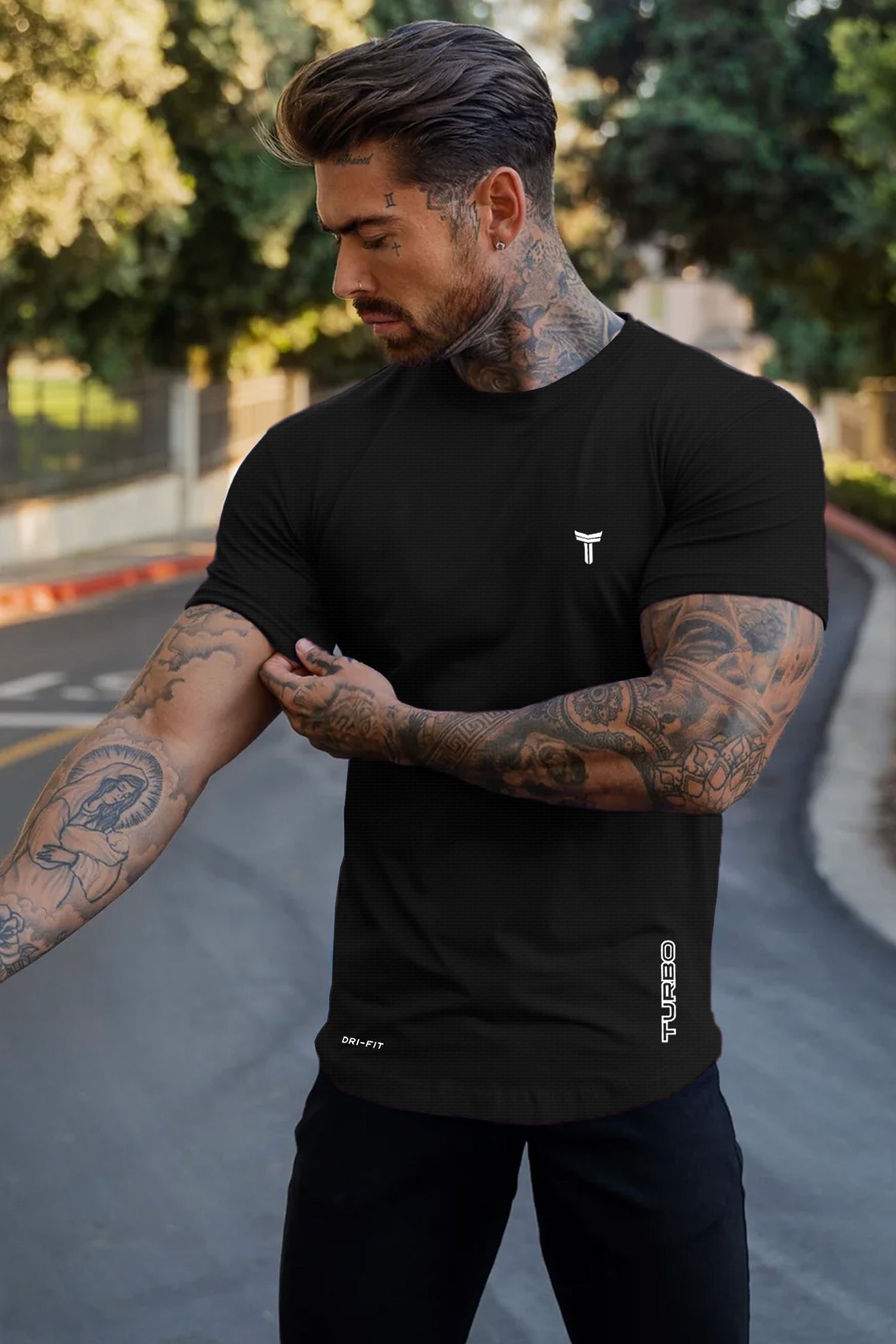 Turbo 'Street-Style' Drop-Shoulder Graphic Dry-Fit Tee