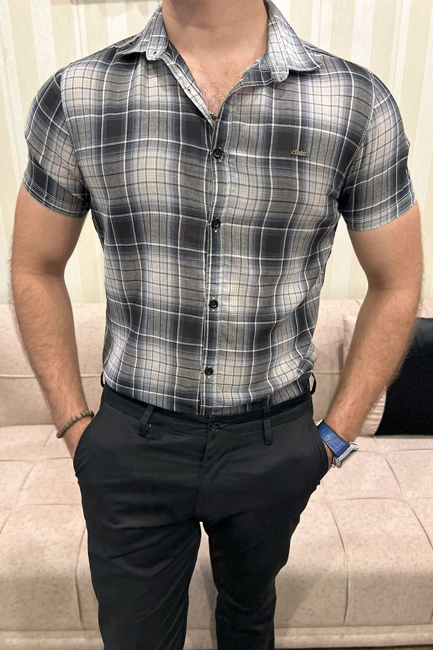 Turbo Classic Pattern Comfort Casual Shirt