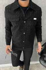 Fashion Checkered  Men's Imported Suede Leather Jacket