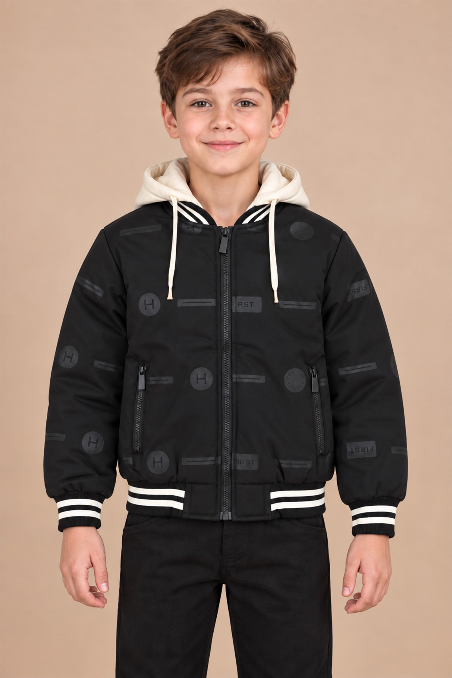 Casual Detachable Hood Imported Kid's Puffer Jacket