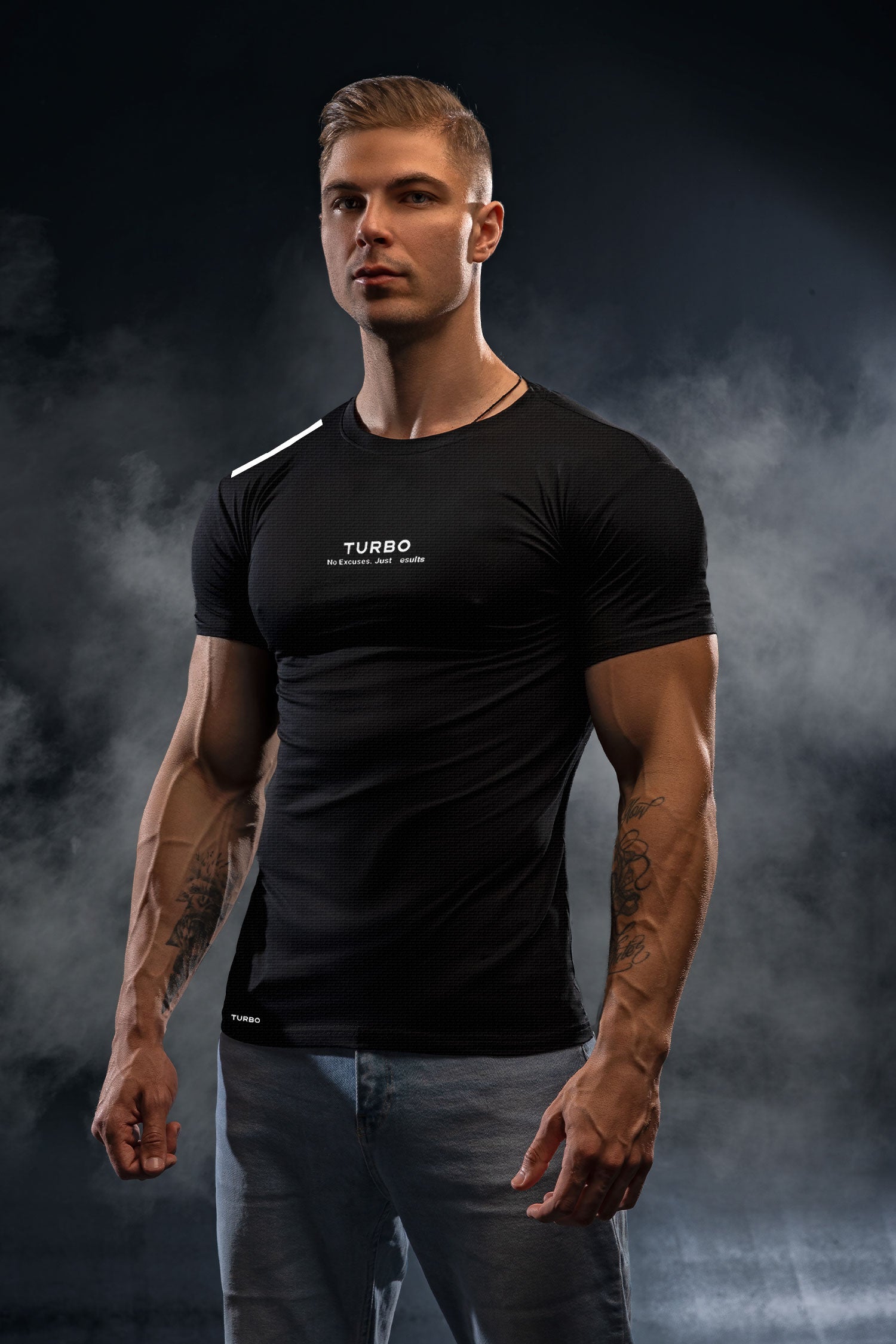 Turbo 'No Excuses' Grid-Tech Performance Dry-Fit Tee