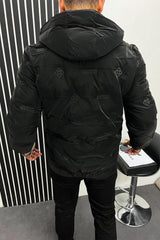 Fashionable Breeze HoodStyle Quilted Padded Imported Puffer Jacket In Black