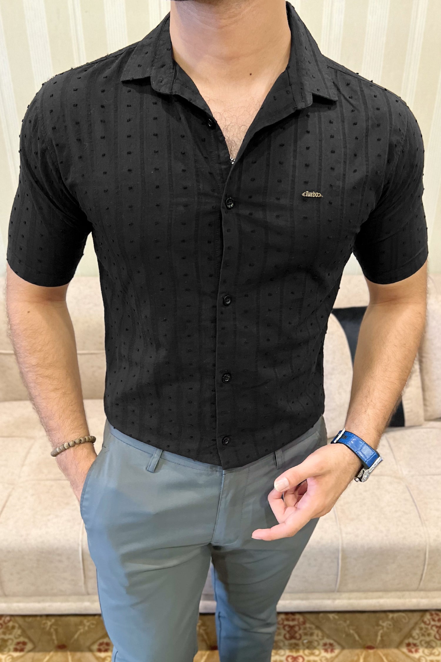 Turbo Puff Clasic Thread Casual Shirt