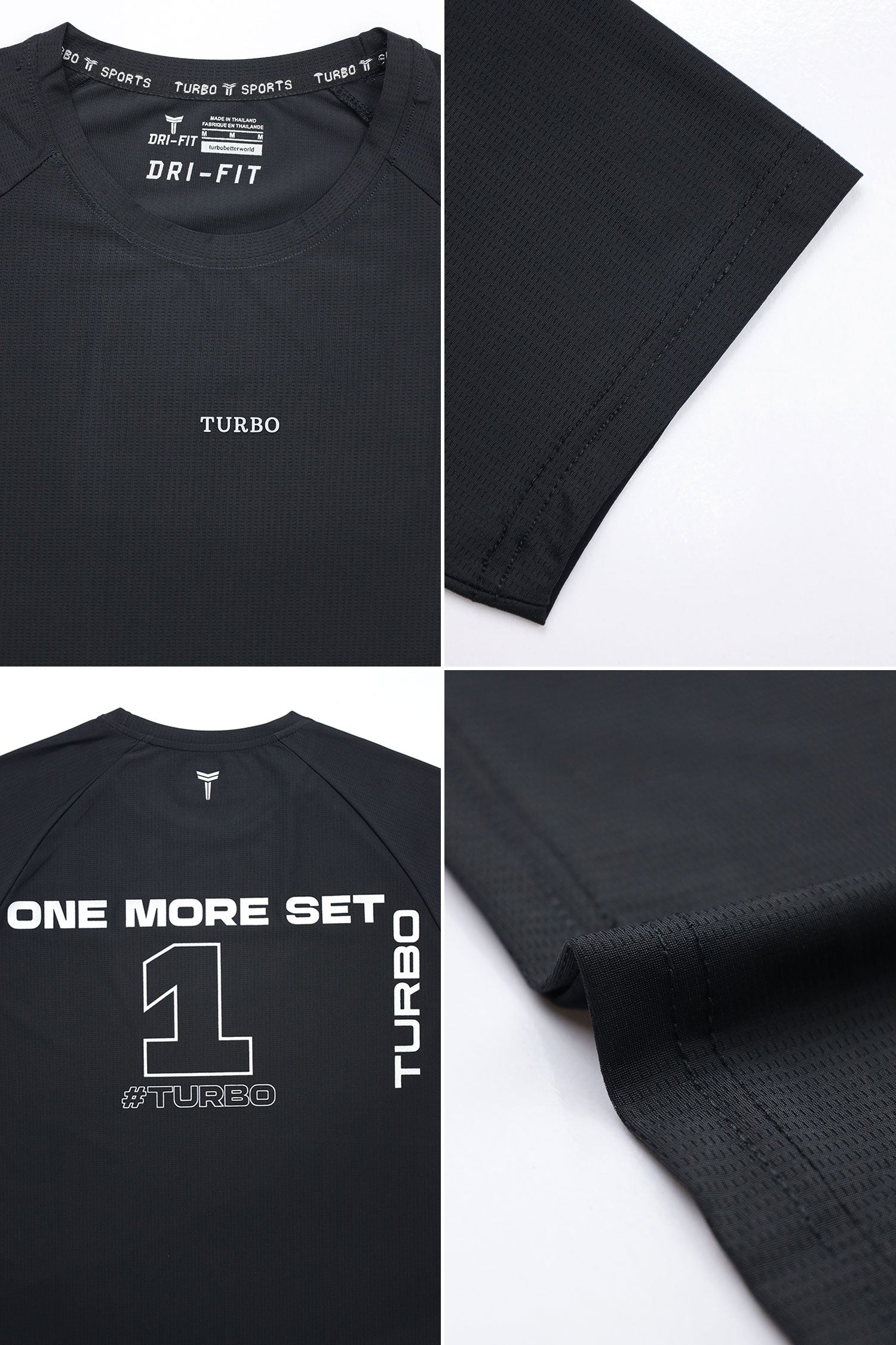 Turbo 'Men's One More Set' Drop Shoulder Dry-Fit Tee