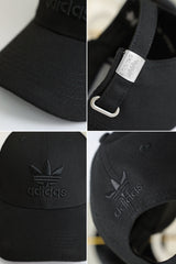 Adds Relaxed-Strap Back Trefoil Imp Polyester Cap In Black