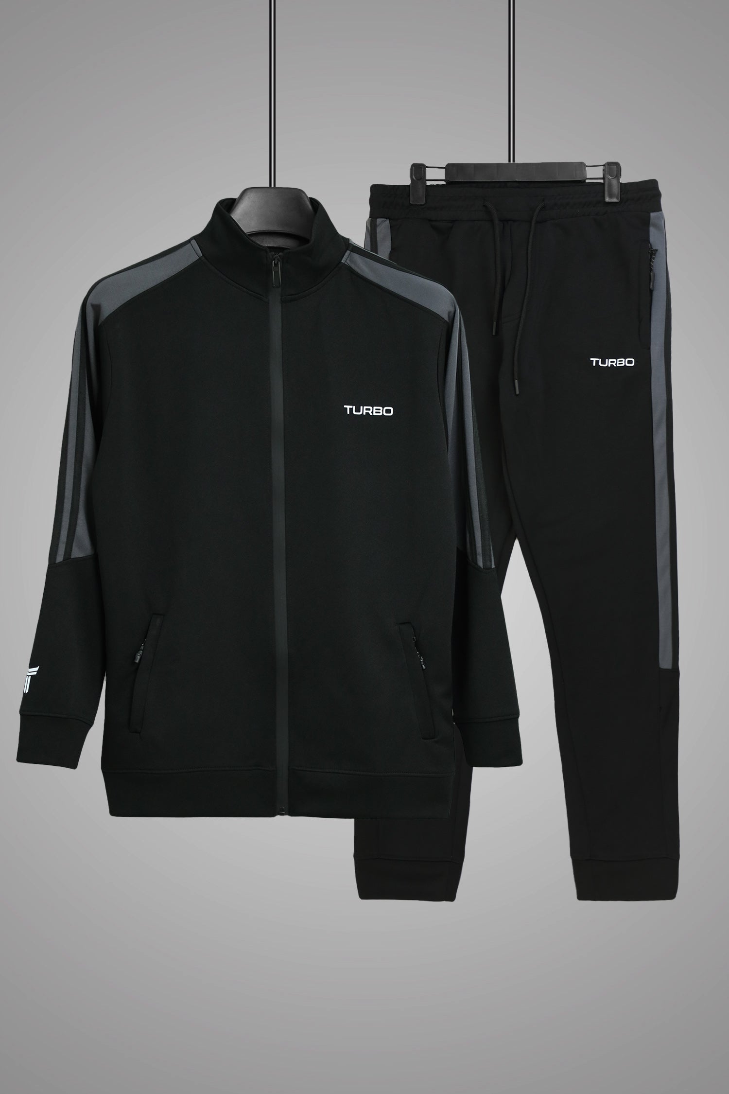 Turbo 3 Stripe Slim-Fit Full Zipper Style Tracksuit