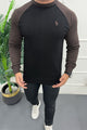 Rph Lren Raglan Pullover Round Neck Imported Men's Sweatshirt In Black