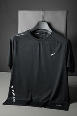 Nike Honeycomb Textured Dry-Fit Tee In Black
