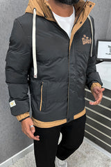 Batata Hood Style Padded Imported Puffer Jacket In Black